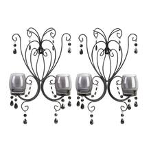 15" Midnight Elegance Candle Wall Sconces, 2ct.